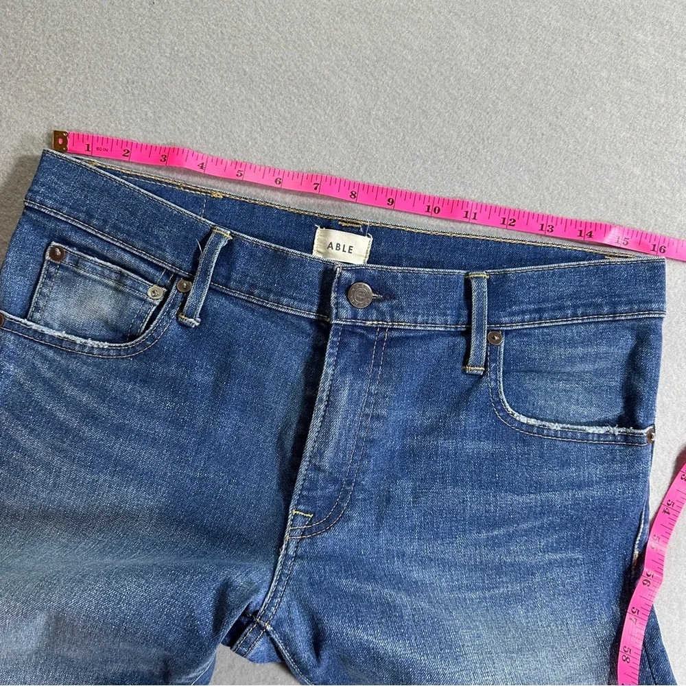 ABLE‎ Womens Mid Rise Skinny Jeans Size 29 Medium Wash Stretch Denim EUC Modern